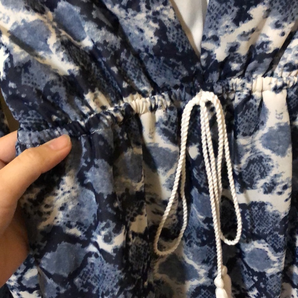 Blue Snake Print Romper - Picture 6 of 8